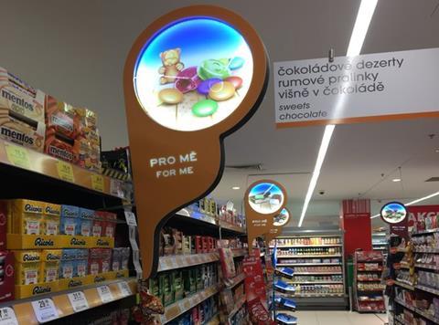 tesco prague confectionery aisle