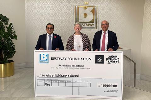 Bestway Foundation DofE donation