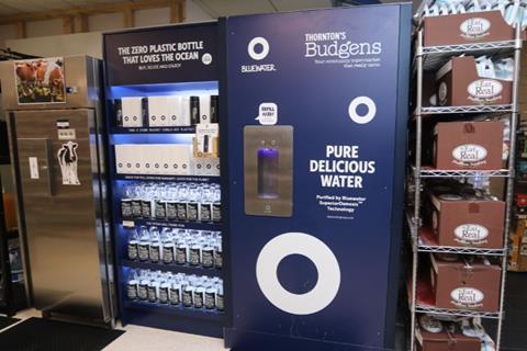 thorntons budgens Water and milk refill