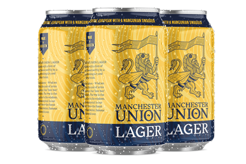 Manchester Union Lager Cans
