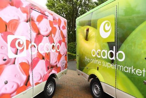 M&S and Ocado vans