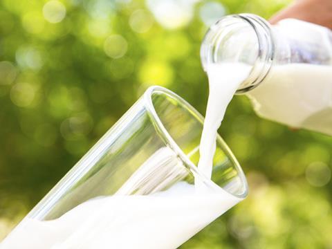 Milk pouring