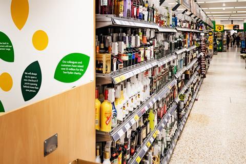 Morrisons BWS aisle spirits 