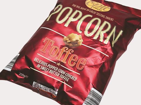 own label 2015, snacks, aldi toffee popcorn