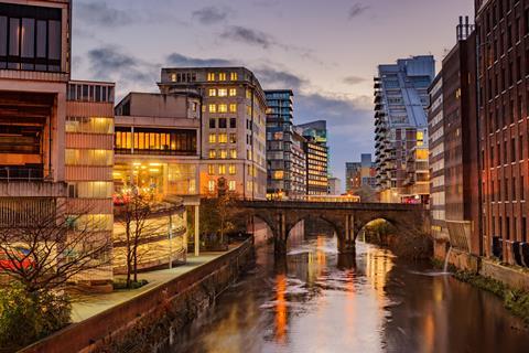 city buildings at night