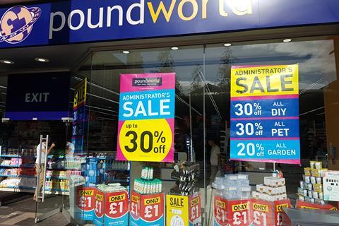 Poundworld adminstration sale