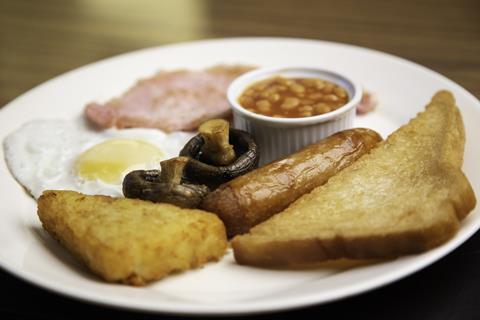 Full English cooked breakfast