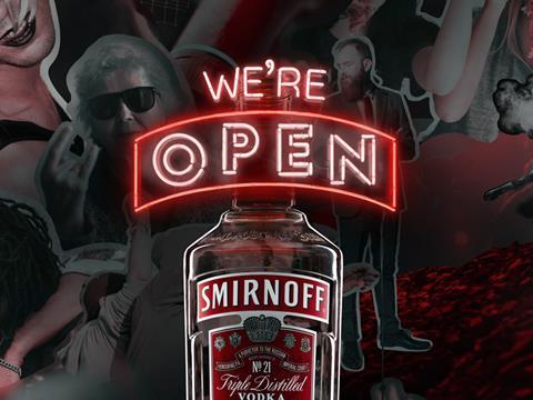 smirnoff we are open