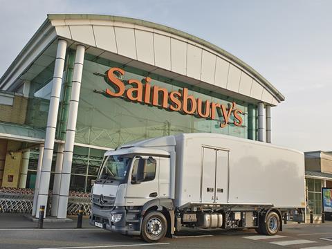 sainsbury's dearman zero emission delivery truck
