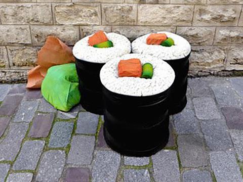 waste art sushi
