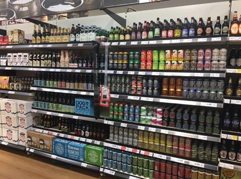 Tesco craft beer aisle