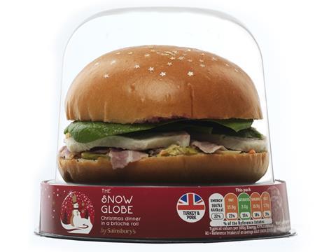 Sainsbury's Snow Globe sandwich