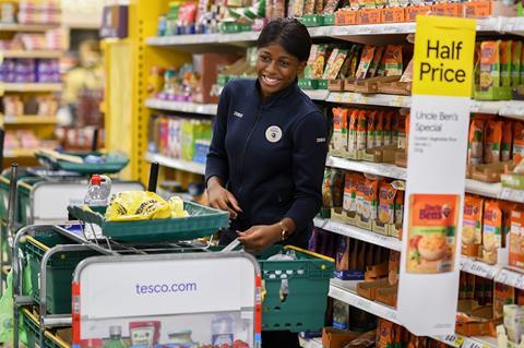 Walking in British Supermarket Tesco