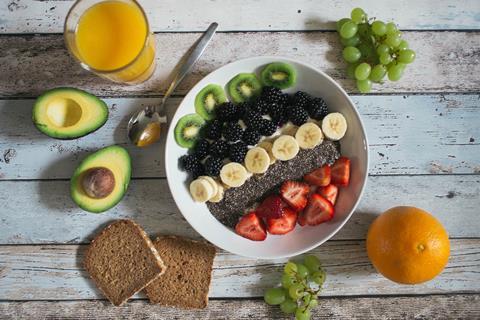 Breakfast bowl with fruit