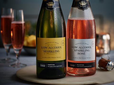 tesco christmas low alcohol sparkling wine