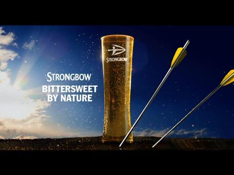 strongbow cider beer lager pint advert brand 
