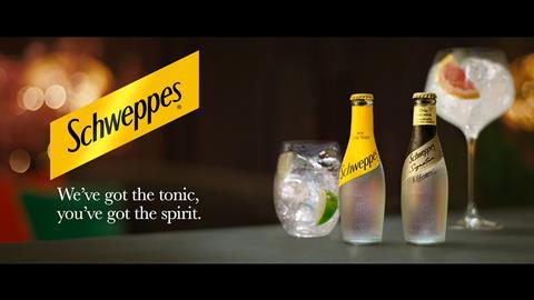 Schweppes Christmas TVC - branded line up