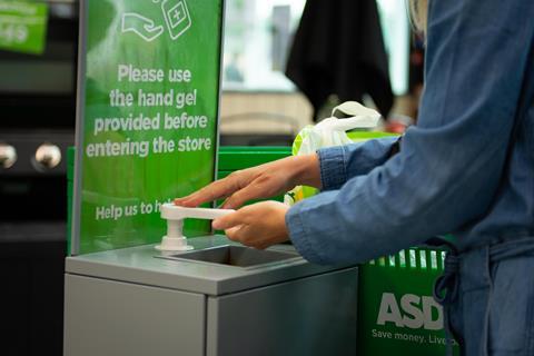 Asda sanitisation stations