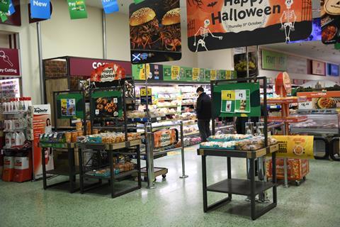 Halloween display at Morrisons