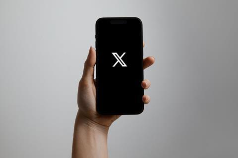 x twitter phone mockup social media