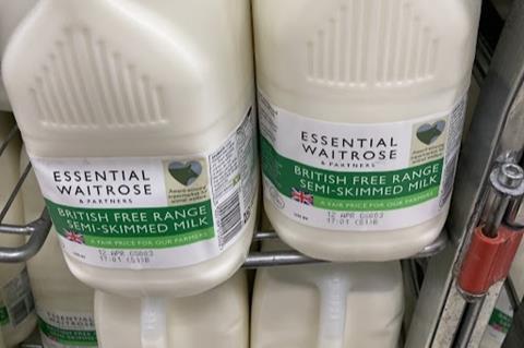 Waitrose free range milk