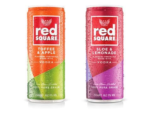 red square vodka cocktail cans