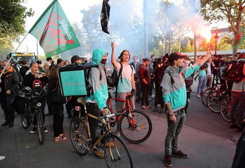 Deliveroo strike protest