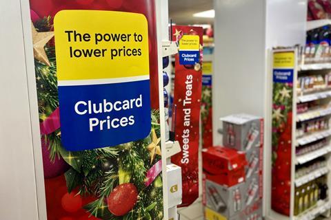 Tesco Clubcard Prices aisle Christmas promotion