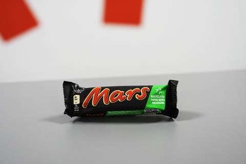 Mars bar paper wrapper