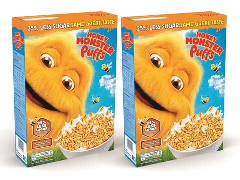 honey monster puffs less sugar