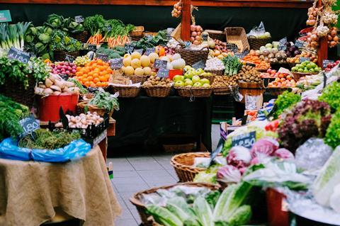 Fruit and veg display