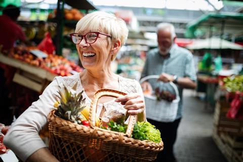 Woman shopper customer market