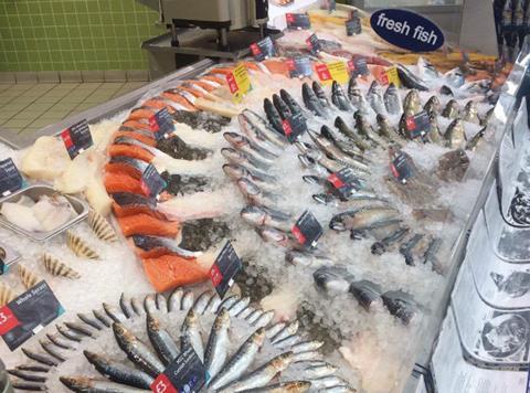 Tesco fish display