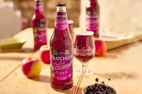 Thatchers Apple and Blackcurrant Cider - landscape