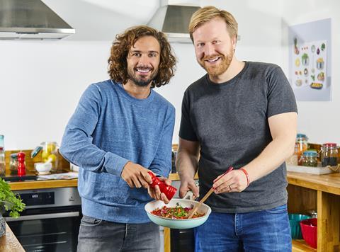 Joe Wicks (L) and Gousto founder Timo Boldt