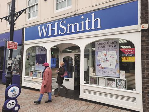 WH Smith store front Shorham Covid