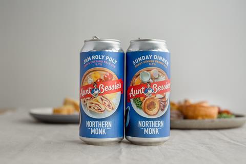 Aunt Bessies Northern Monk roast dinner beer