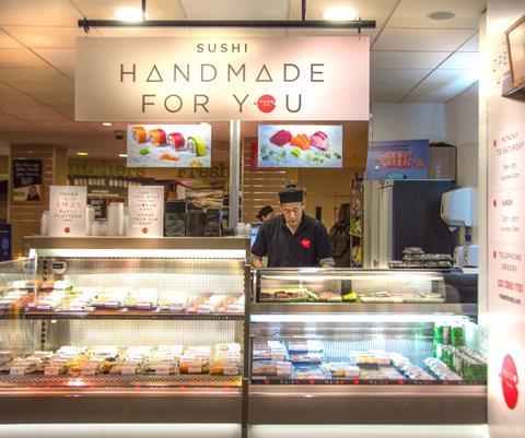 Maido sushi bar at Thornton's Budgens