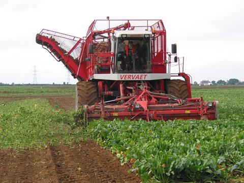 sugar beet sweet combine harvester farm