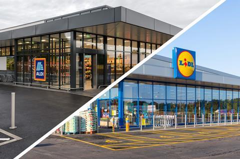 Aldi and Lidl stores together