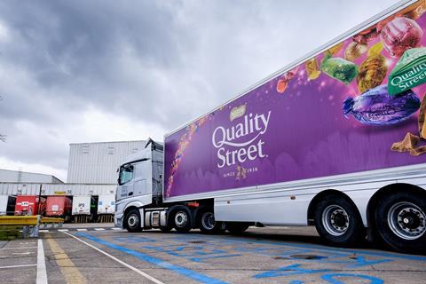 Nestle quality street lorry