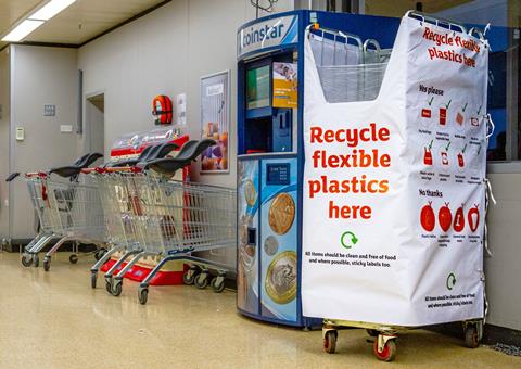 Tesco carrier bag recycling sale