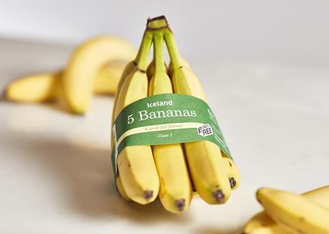 iceland Plastic Free Bananas