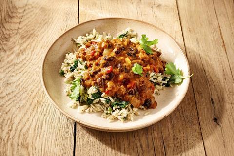 Beyond Meat Chili with Coriander Rice