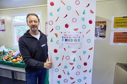 Co-op Group CEO, Steve Murrells, at the launch of Co-op and Hubbub's first community fridge partnership