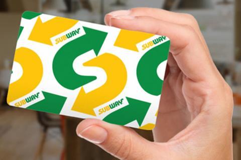 Subway gift card
