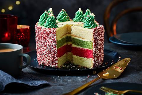 Christmas Rainbow Cake, £15