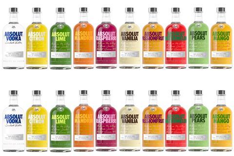 Absolut Vodka unveils new-look bottles and reformulated drinks range, News