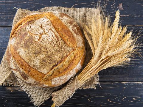 White cottage loaf and wheat