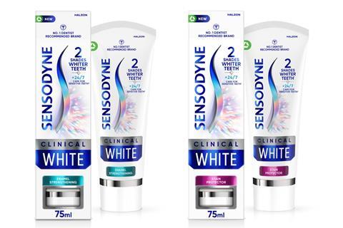 Sensodyne Clinical White toothpastes